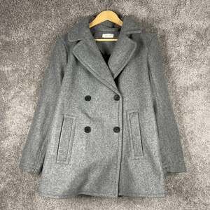 RD Style Womens XS Gray Double Breasted Coat Long Sleeve Pockets Stitch Fix